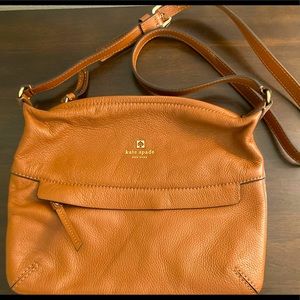 Kate Spade crossbody handbag, warm brown leather